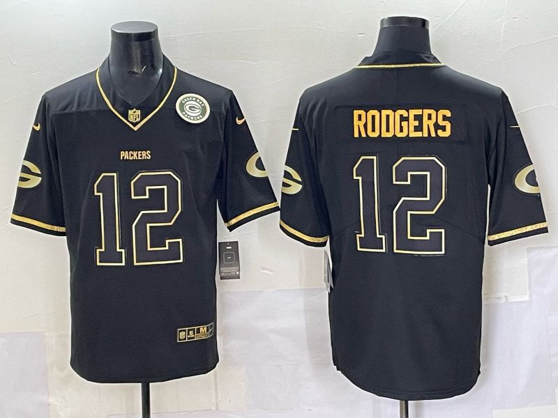 Men 2025 Green Bay Packers #12 Rodgers Black Nike Limited NFL Jersey 001->buffalo bills->NFL Jersey